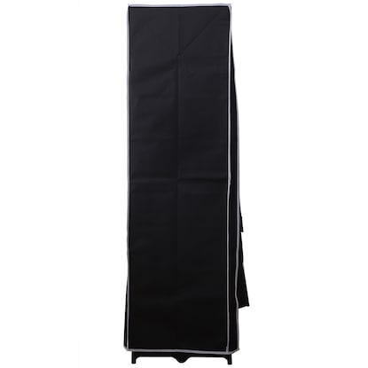 Easy-to-open curtain-style wardrobe (Kuri KL001, width 79cm, black)