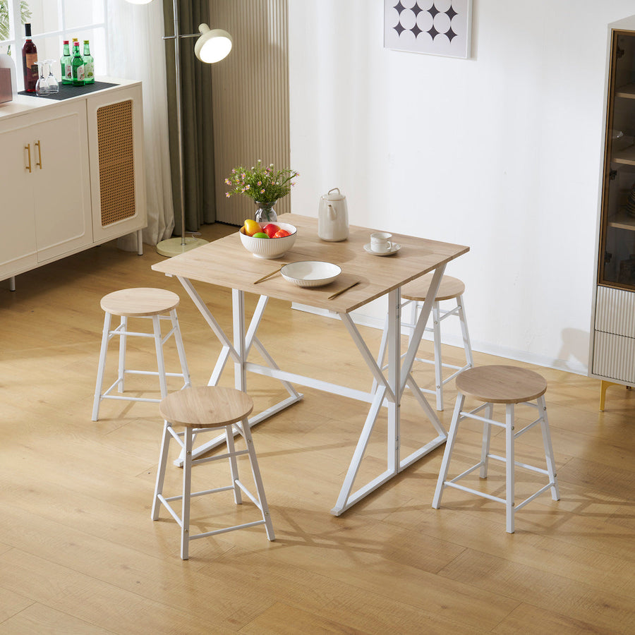 Steel dining table 5-piece set