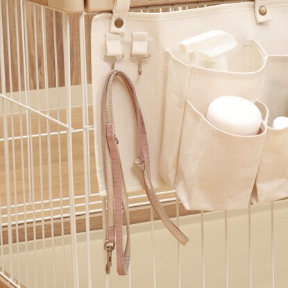 Pet cage storage pouch (ivory)