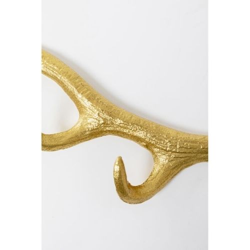 87096 Coat Rack Antler Gold 35cm