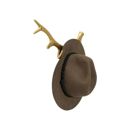 87096 Coat Rack Antler Gold 35cm