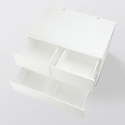 Drawer N-in-Box Regular 2 Tiers/3 Drawers White