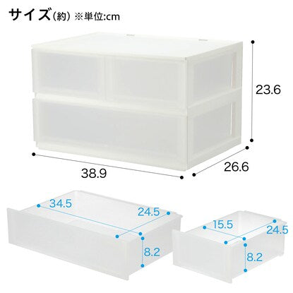 Drawer N-in-Box Regular 2 Tiers/3 Drawers Clear