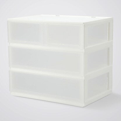 Drawers N-in-Box L Regular 3 Tiers/4 Drawers Clear