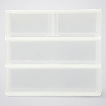 Drawers N-in-Box L Regular 3 Tiers/4 Drawers Clear