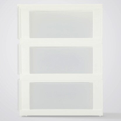 Drawers N-in-Box L Regular 3 Tiers/4 Drawers Clear