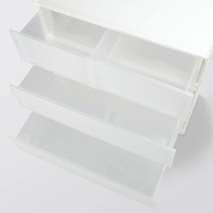 Drawers N-in-Box L Regular 3 Tiers/4 Drawers Clear