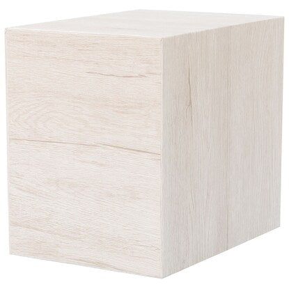 Wood-grain drawer box, vertical half, 3 tiers (white wash IW01)