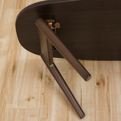 Folding table Rapport oval (dark brown)