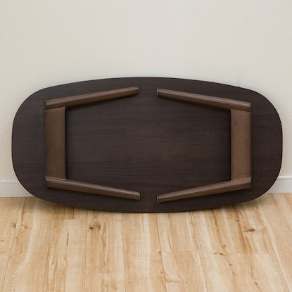 Folding table Rapport oval (dark brown)