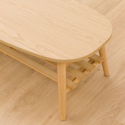 Rapport Folding Table Oval with Shelf (Natural)