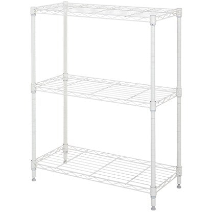 Steel rack (STANDARD, width 65 cm, 2 shelves, white)