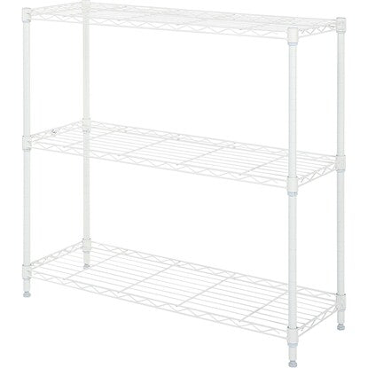 Steel rack (STANDARD, width 85cm, 2 shelves, white)