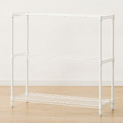 Steel rack (STANDARD, width 85cm, 2 shelves, white)