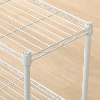 Steel rack (STANDARD, width 85cm, 2 shelves, white)