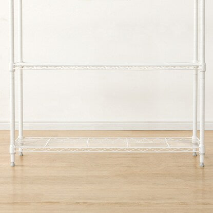 Steel rack (STANDARD, width 85cm, 2 shelves, white)