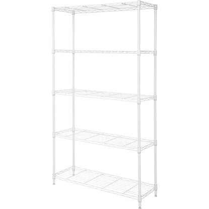 Steel rack (STANDARD, width 85cm, 4 shelves, white)