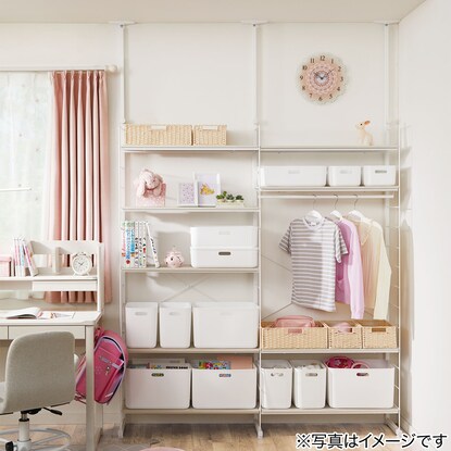 Wall-mounted storage wardrobe N Polda (white wash)