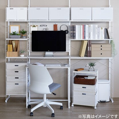 N Polda Desk Cabinet (4330 White Wash)