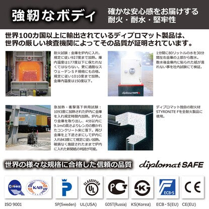 Crystal Fireproof and Waterproof Safe (Capacity 19L, Black)
