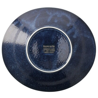 Ultra-lightweight oval curry plate Cal: Eclair (navy blue kiln-fired)