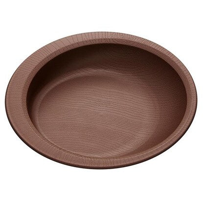 Wood grain scooping plate (brown)