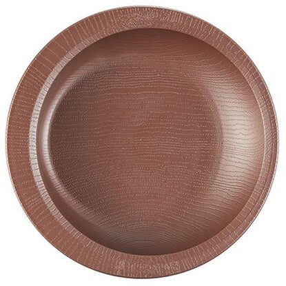 Wood grain scooping plate (brown)