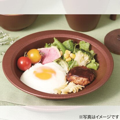 Wood grain scooping plate (brown)