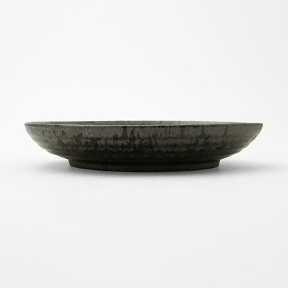 Plate 23cm (Green Blown Tenmoku MT-58)