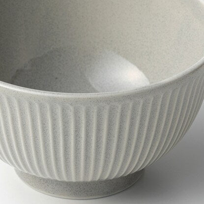 Ultra-lightweight rice bowl, silver-gray glaze, large