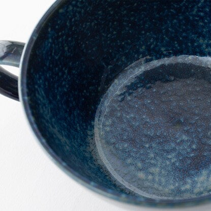 Ultra-lightweight soup cup Cal: Eclair (navy blue kiln-fired porcelain)