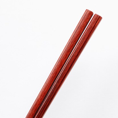 Stacked chopsticks (thin, 22.5cm, vermilion finish)