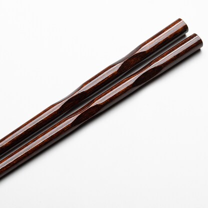 Easy to hold antibacterial chopsticks (medium brown, 21cm)