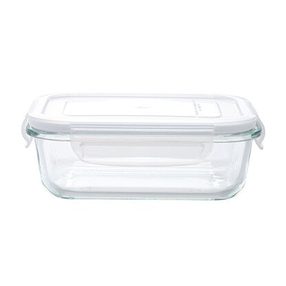 Heat-resistant glass storage container, rectangular (650mL)