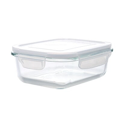 Heat-resistant glass storage container, rectangular (650mL)