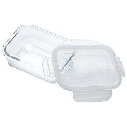 Heat-resistant glass storage container, rectangular (650mL)