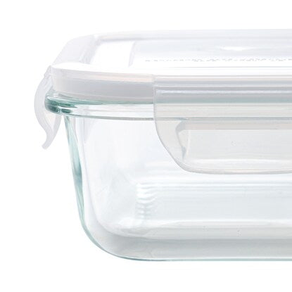 Heat-resistant glass storage container, rectangular (650mL)