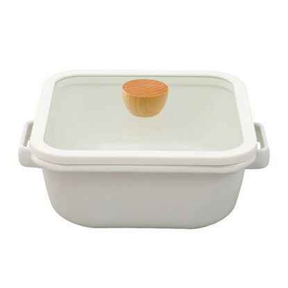 IH/gas stovetop, can also be stored, enamel square pot (20cm)