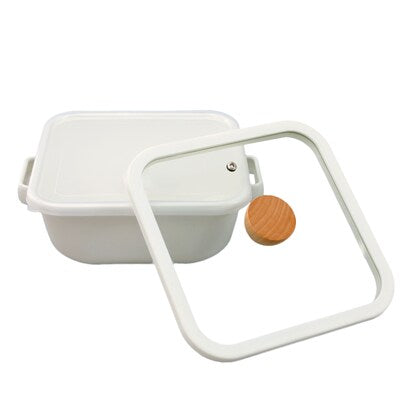 IH/gas stovetop, can also be stored, enamel square pot (20cm)