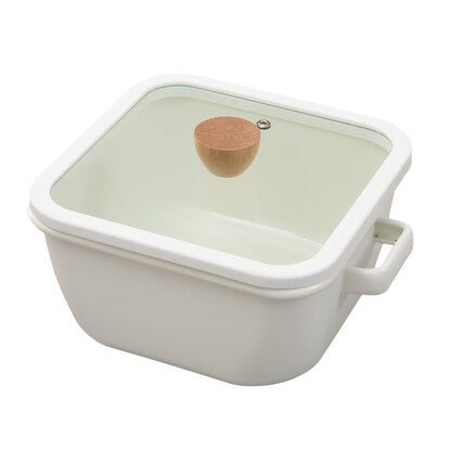 IH/Gas stovetop enamel square pot (deep 20cm) that can also be stored