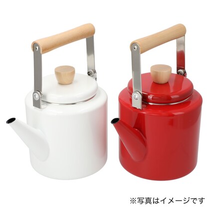 IH/Gas Fire Enamel Kettle 2.4L (White)