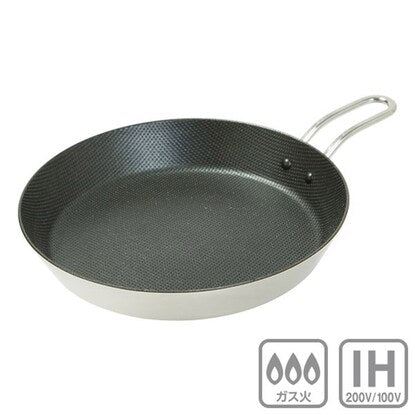 IH/Gas Fire Double-Layered Steel Grill Pan, One-Handed (20cm)