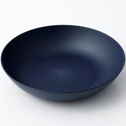 Easy-to-clean, double-sided water-repellent round deep plate (24cm, navy)