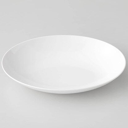 Easy-to-clean, water-repellent double-sided oval bowl (white)