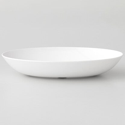 Easy-to-clean, water-repellent double-sided oval bowl (white)