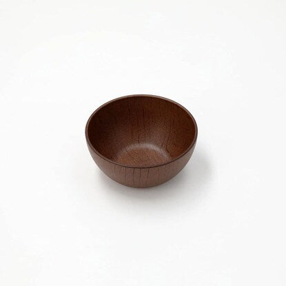 Quick-drying, water-repellent wooden bowl (12cm, dark brown)