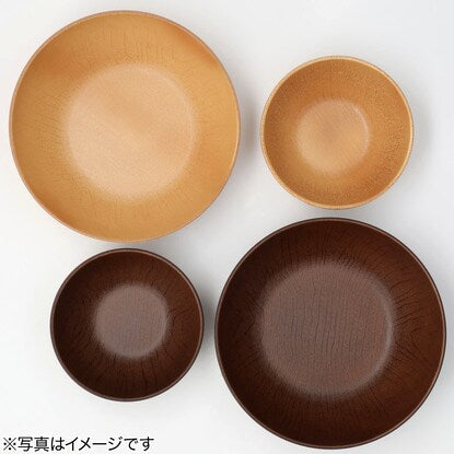 Quick-drying, water-repellent wooden bowl (12cm, dark brown)