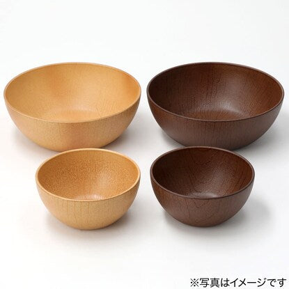 Quick-drying, water-repellent wooden bowl (12cm, dark brown)