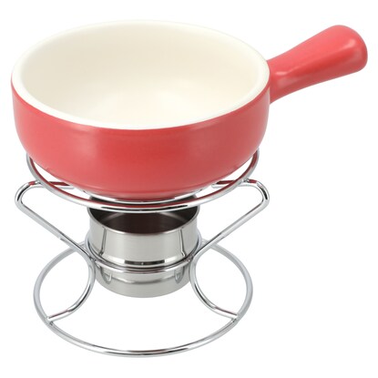 Gas Fire Cheese Fondue Set Chunky (Red)