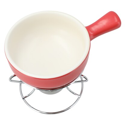 Gas Fire Cheese Fondue Set Chunky (Red)